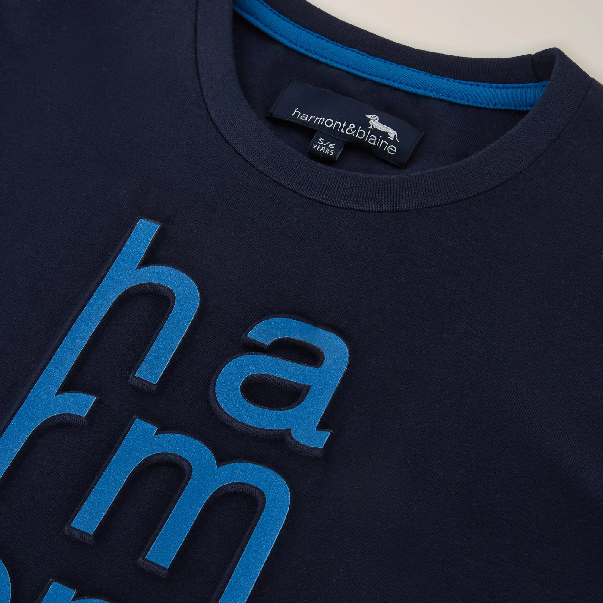 Camiseta de punto ecológico con logotipo impreso en 3D