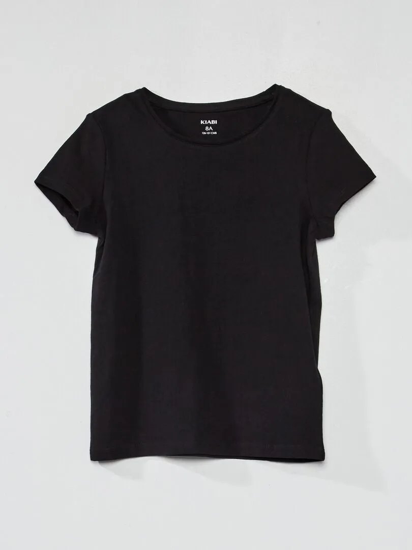 CAMISETA DE PUNTO LISA  NEGRO