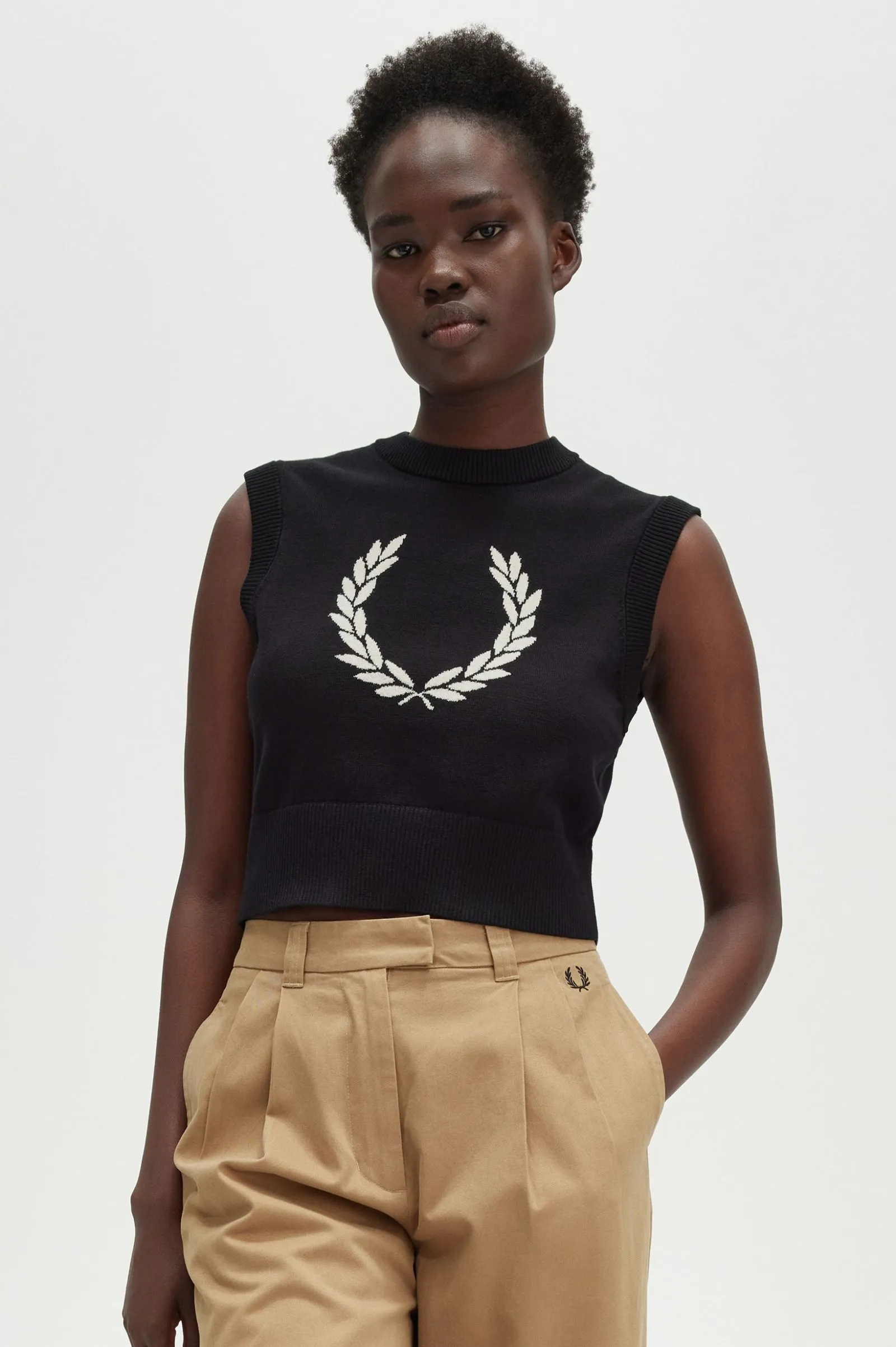 Camiseta de punto sin mangas Laurel Wreath