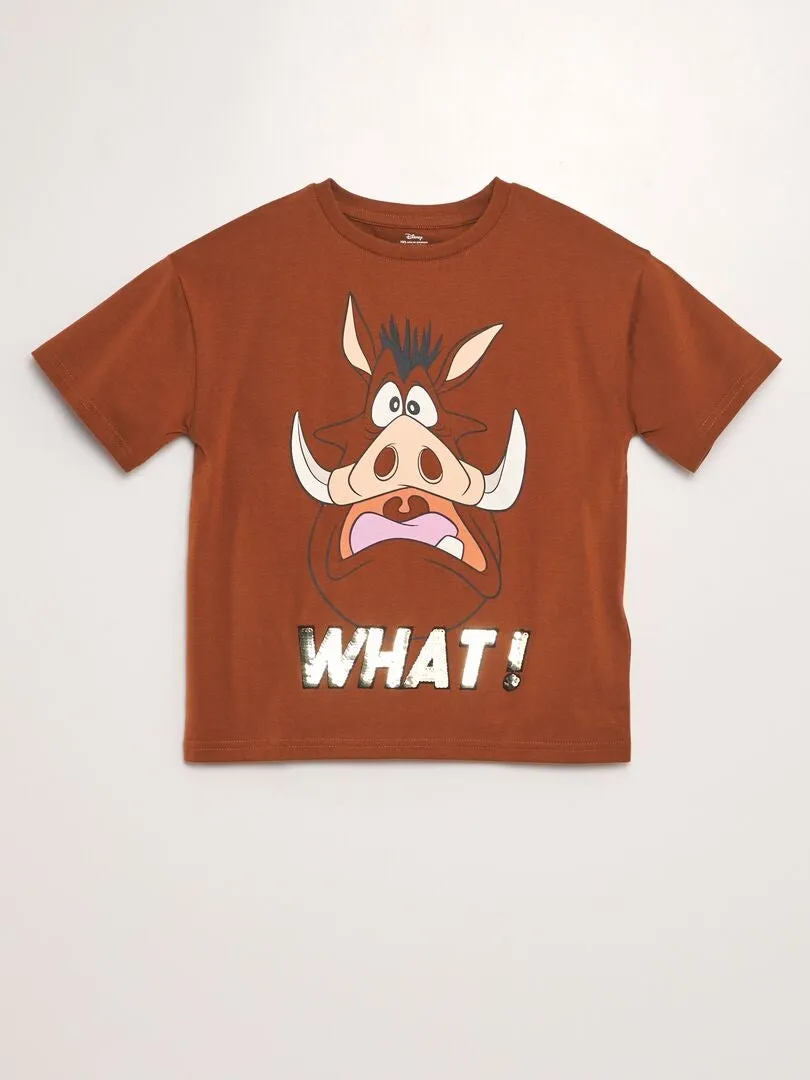 CAMISETA ESTAMPADA 'DISNEY'  MARRON