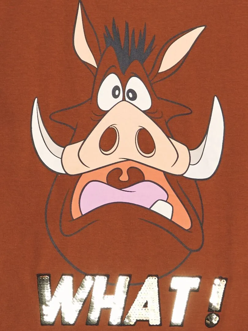 CAMISETA ESTAMPADA 'DISNEY'  MARRON