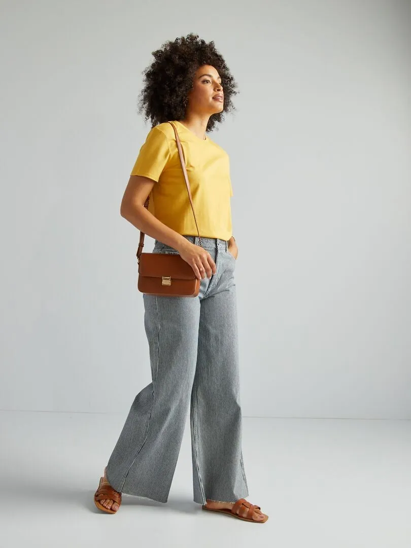 CAMISETA LISA DE PUNTO  AMARILLO