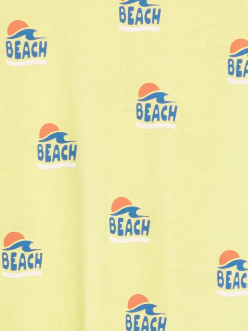 CAMISETA LOOSE ESTAMPADA  AMARILLO