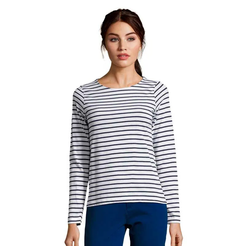 CAMISETA MANGA LARGA RAYAS MARINO MARINE WOMEN  SOL'S