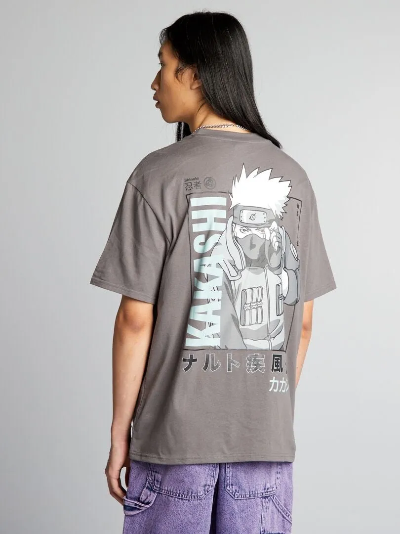 CAMISETA OVERSIZE 'NARUTO'  GRIS
