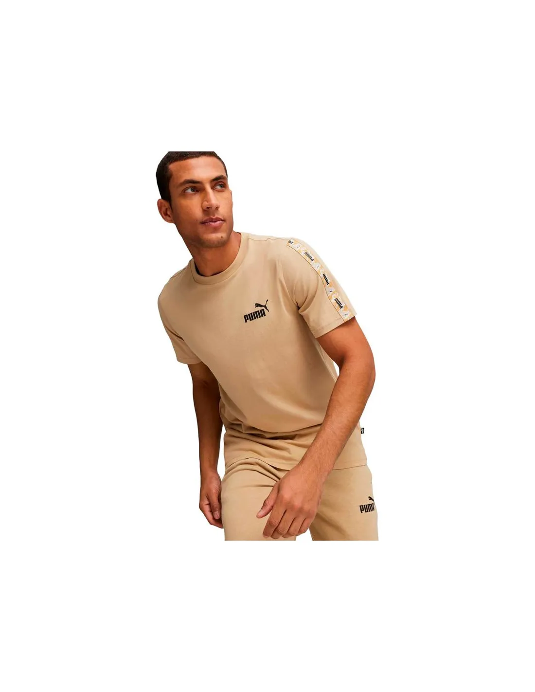 Camiseta Puma Essential Tape Camo Hombre Marrón