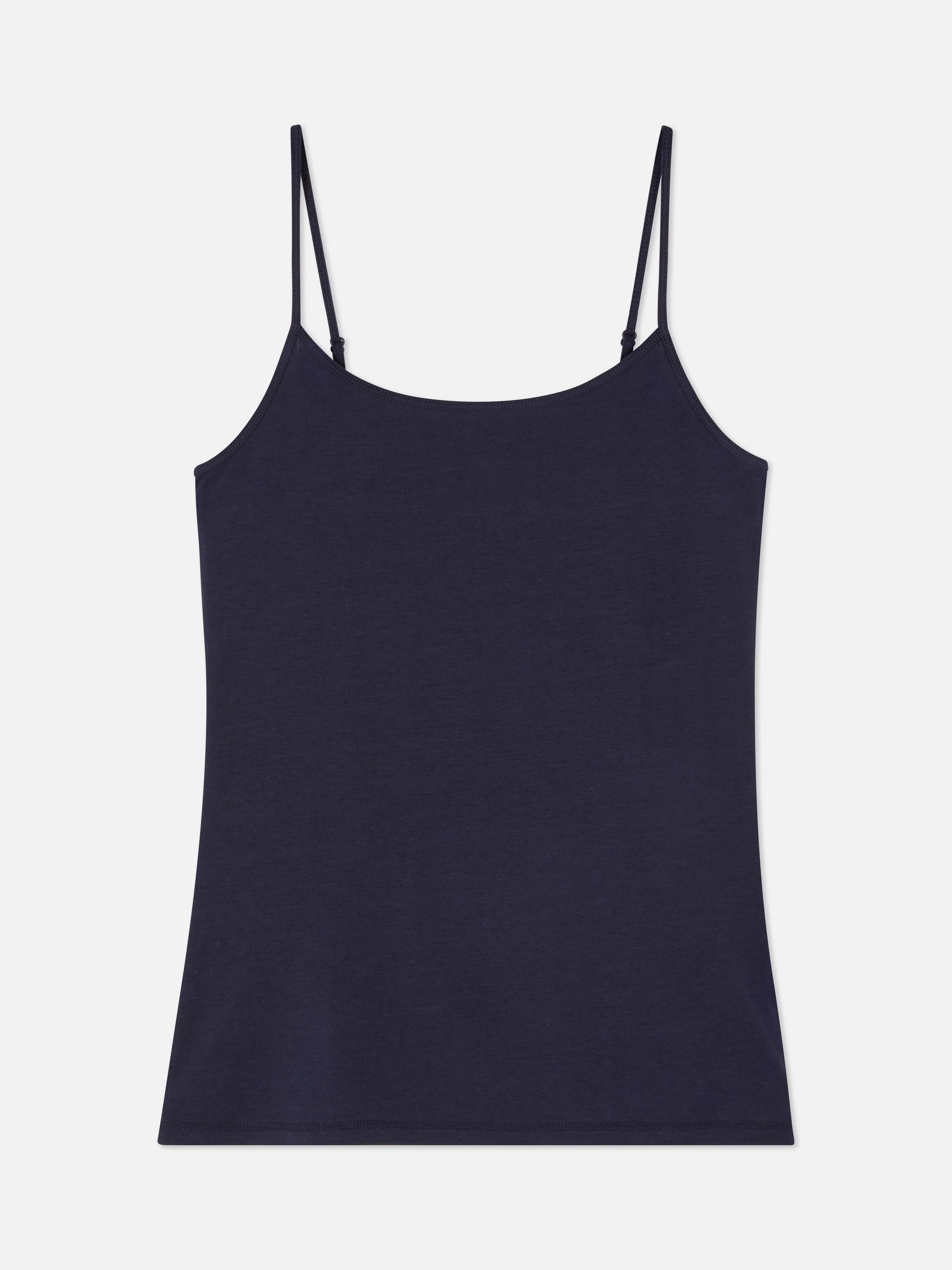 Camiseta sin mangas elástica de algodón