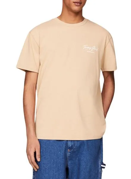 Camiseta Tommy Jeans Vintage beige para hombre