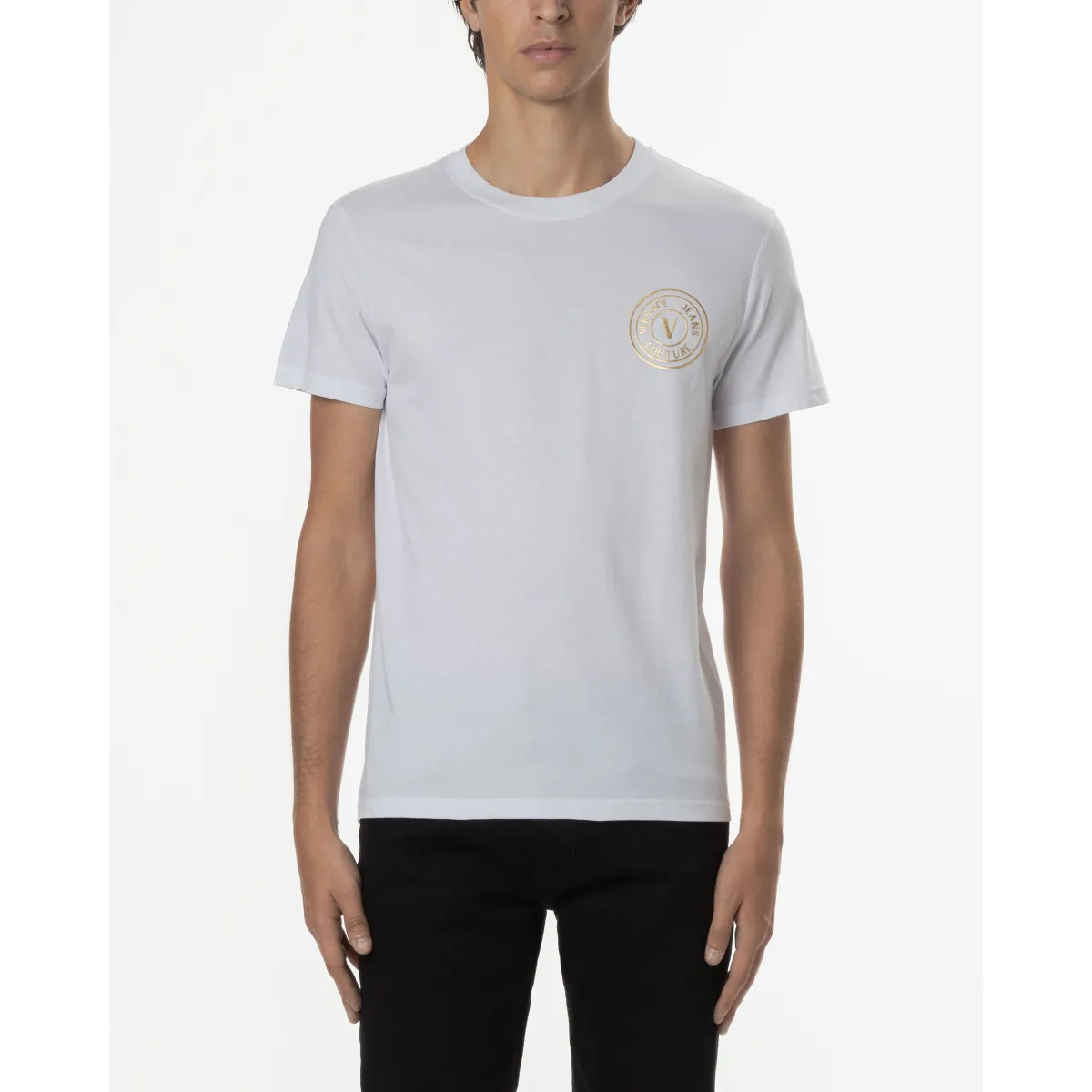Camiseta Versace Jeans Couture 77GAHT00 Blanco