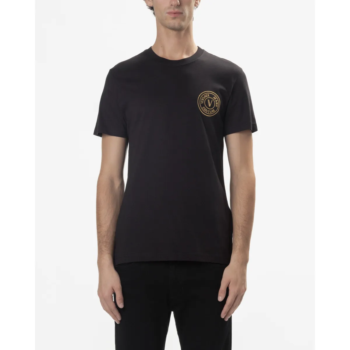 Camiseta Versace Jeans Couture 77GAHT00 Negro