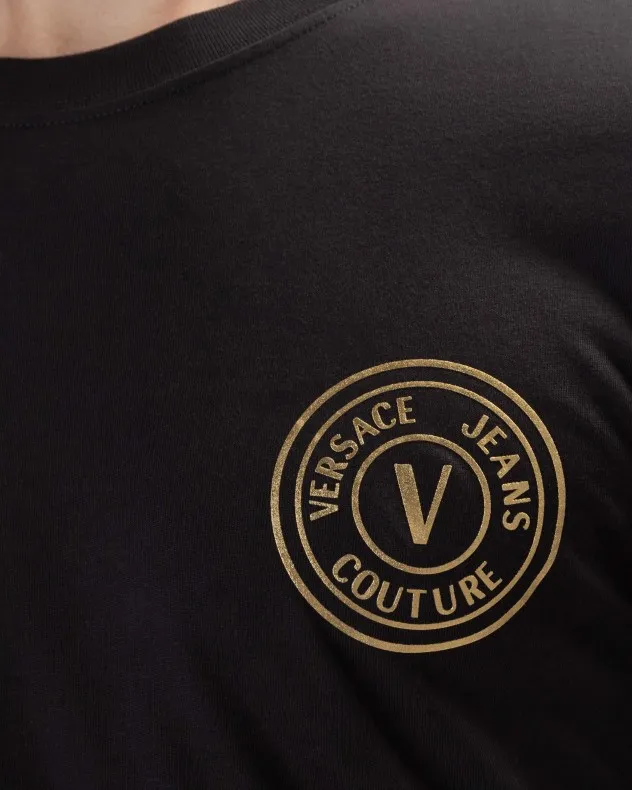 Camiseta Versace Jeans Couture 77GAHT00 Negro