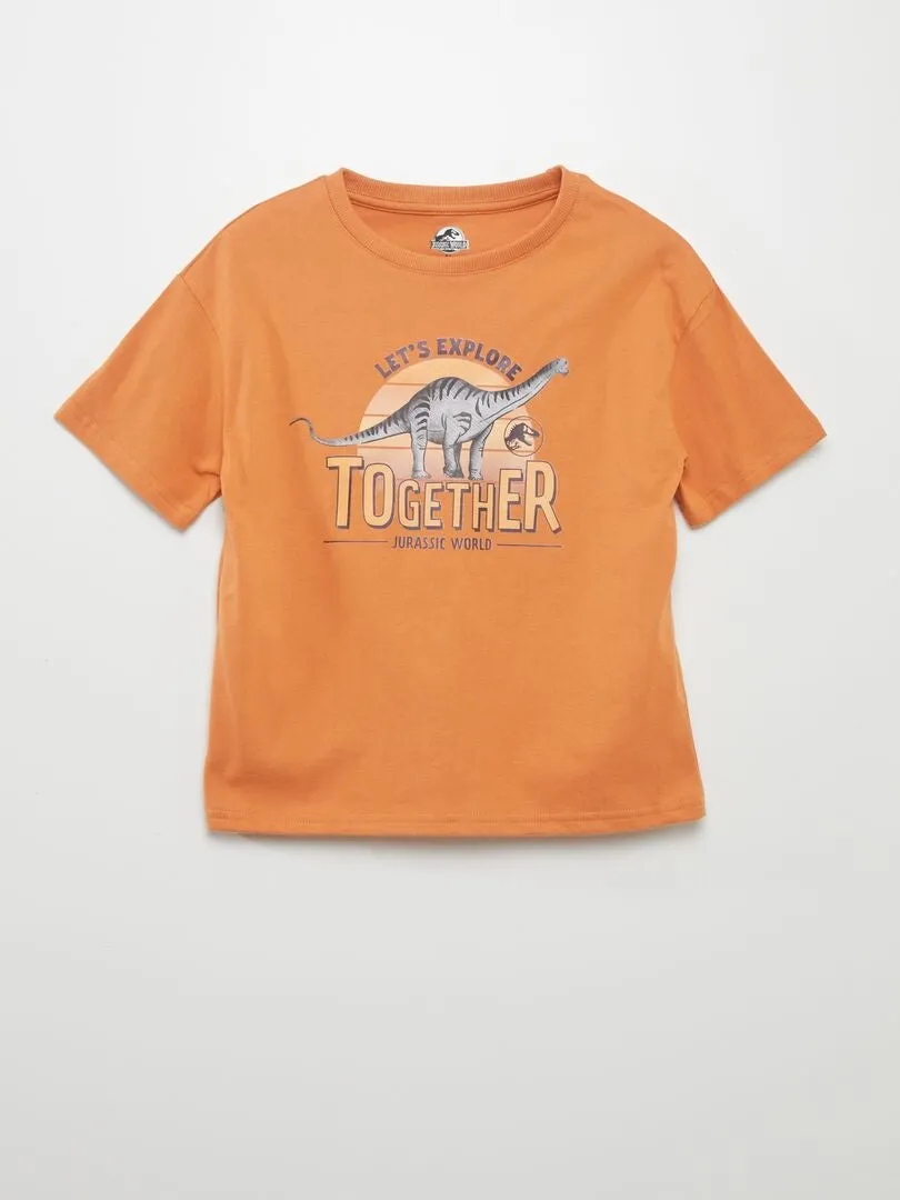 CAMISETA 'JURASSIC PARK'  MARRON