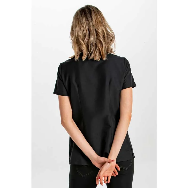 CAMISOLA DE MUJER MICROFIBRA NEGRA CON DETALLE BEIGE  DYNEKE