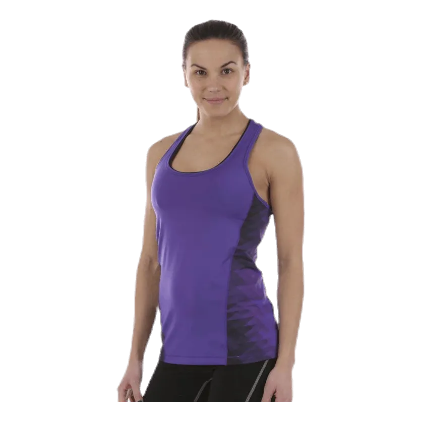 Casall Shattered Print Racerback Purple