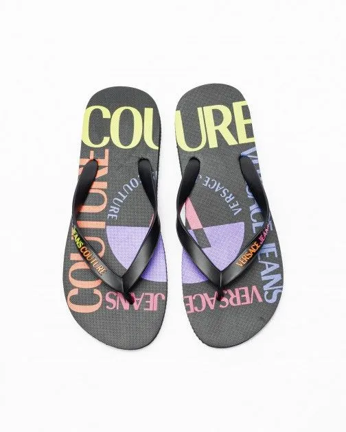 Chanclas de dedo Versace Jeans Couture Flip Flop 74YA3SQ7 Negro
