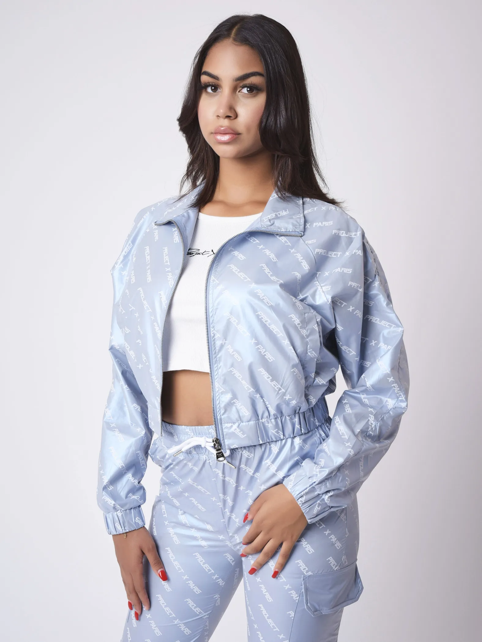Chaqueta corta estampada