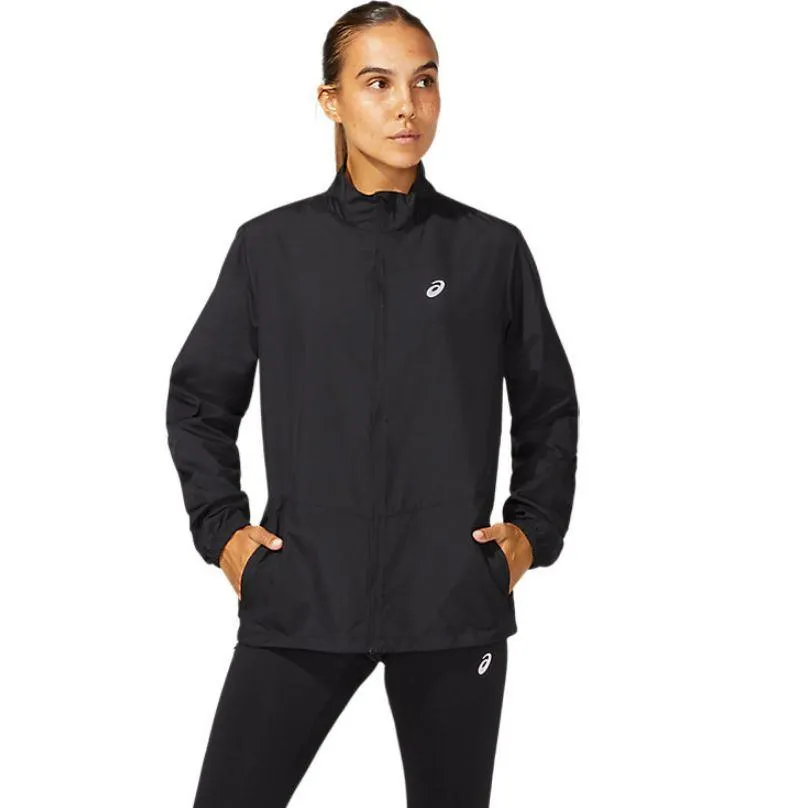 Chaqueta Cortavientos Asics Core Jacket Mujer Negro
