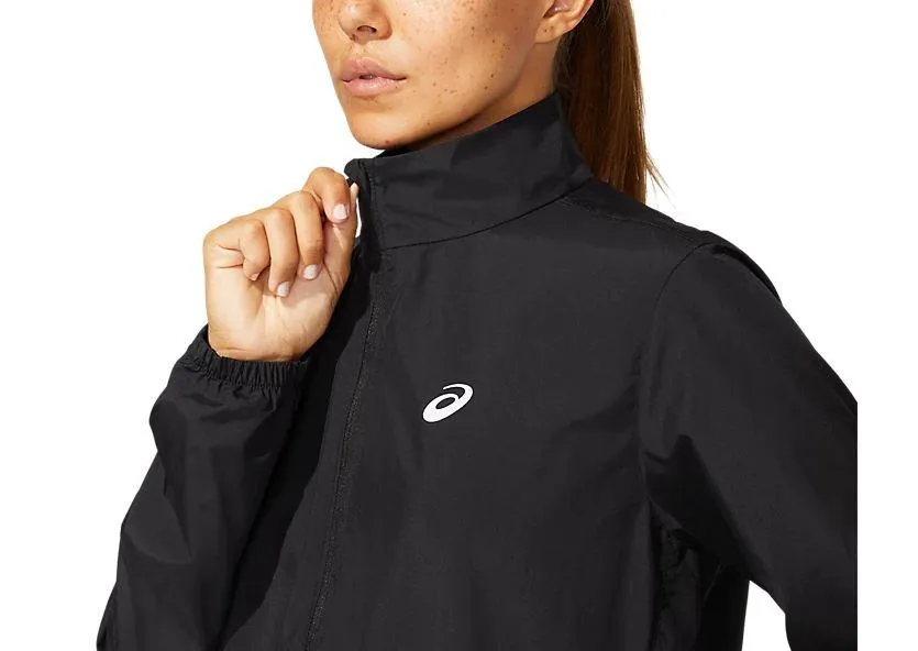 Chaqueta Cortavientos Asics Core Jacket Mujer Negro