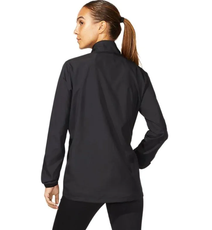Chaqueta Cortavientos Asics Core Jacket Mujer Negro
