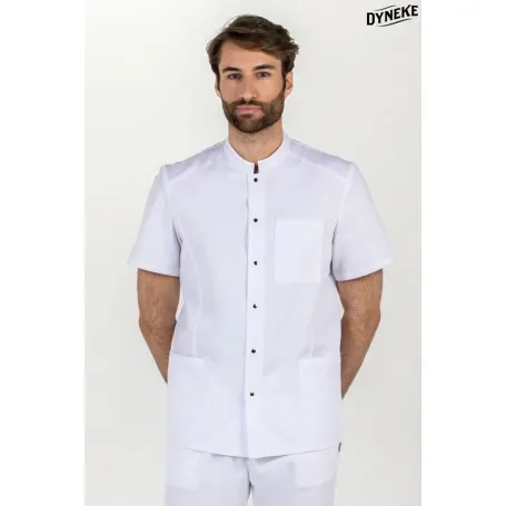 Chaqueta hombre m/c cuello mao blanca