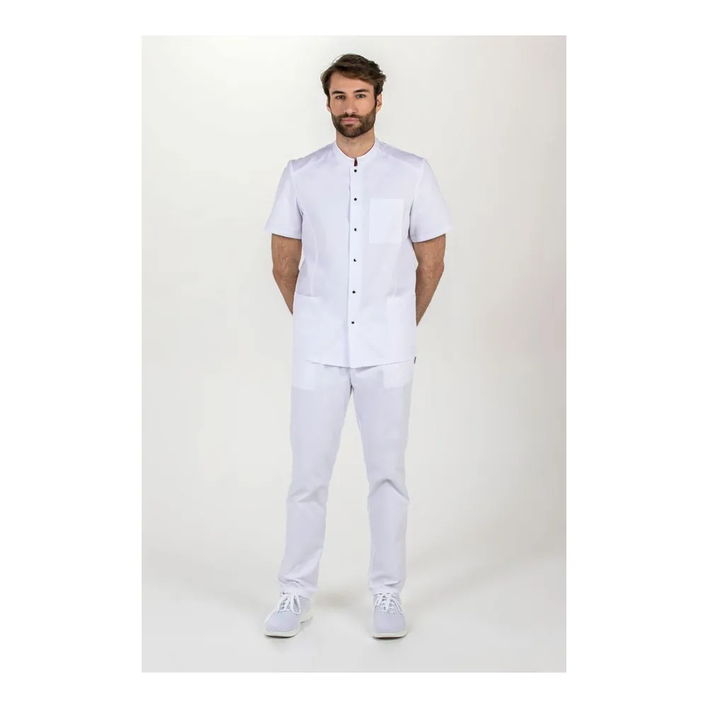 Chaqueta hombre m/c cuello mao blanca