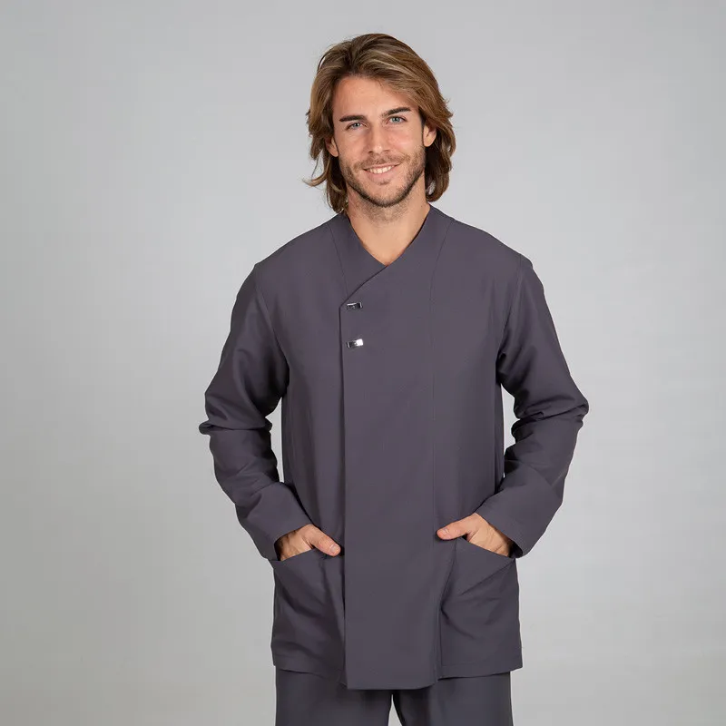 CHAQUETA LABORAL FABIáN DE MICROFIBRA GRIS MARENGO  GARY'S
