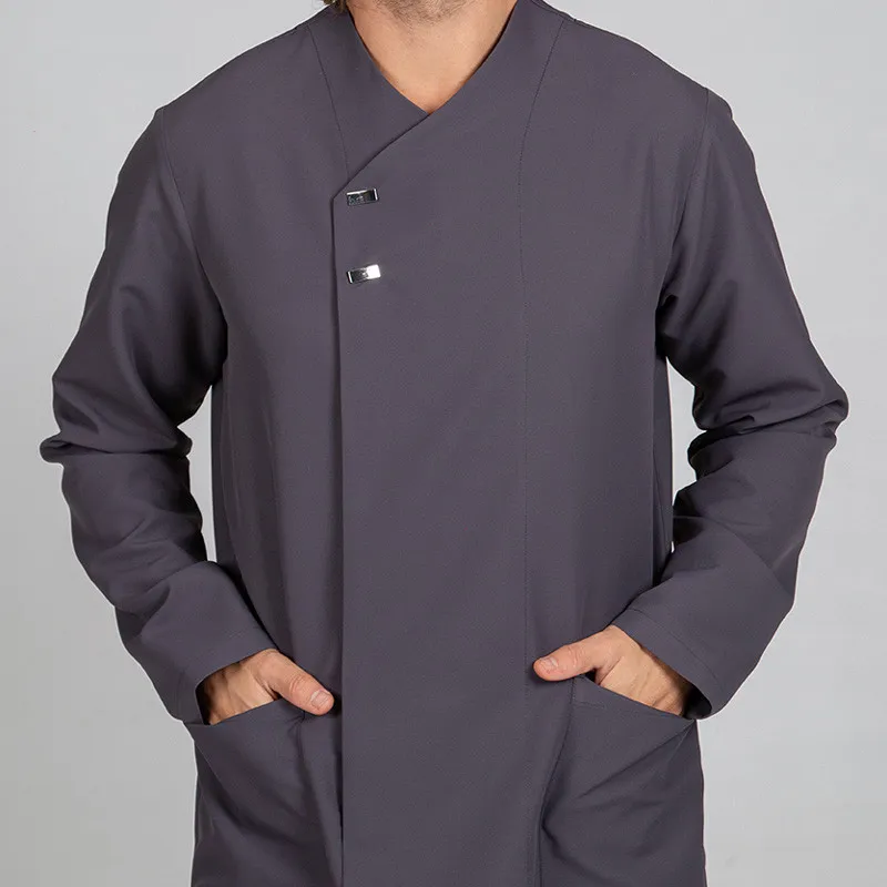 CHAQUETA LABORAL FABIáN DE MICROFIBRA GRIS MARENGO  GARY'S