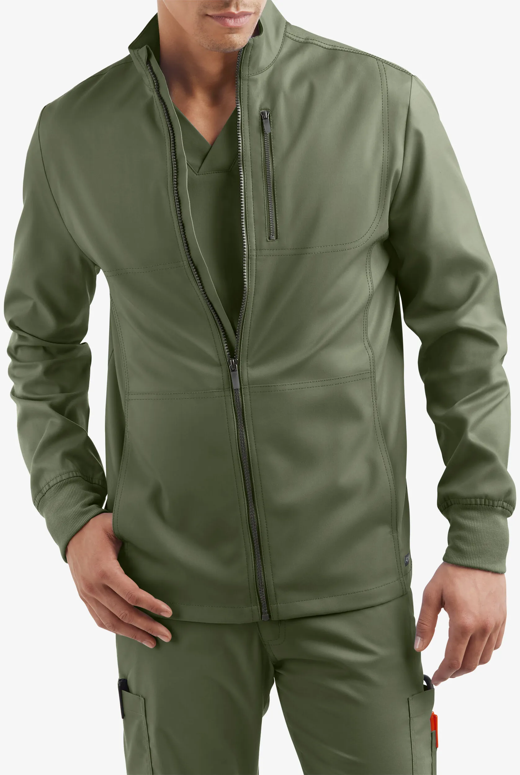 Chaqueta médica abrigada UA Advantage STRETCH con cremallera y 4 bolsillos para hombre