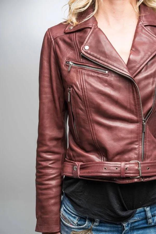 Chaqueta Mujeres Rose Garden Laurie Lamb Castel Burgundy Zz