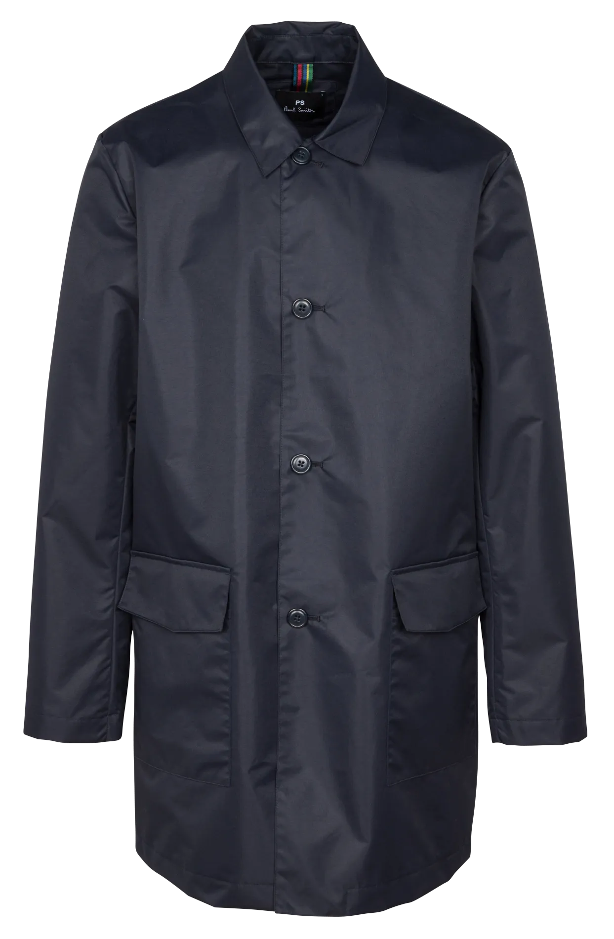 Chaqueta regular fit con cuello clásico en azul