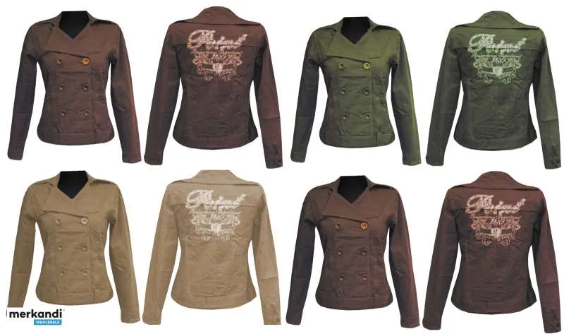 CHAQUETAS JUVENILES MUJER ABRIGOS MARRÓN VERDE CREMA 3642