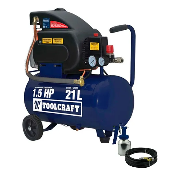COMPRESOR 1.5HP CAP 21 LITROS (MANGUERA+PISTOLA) TC5590