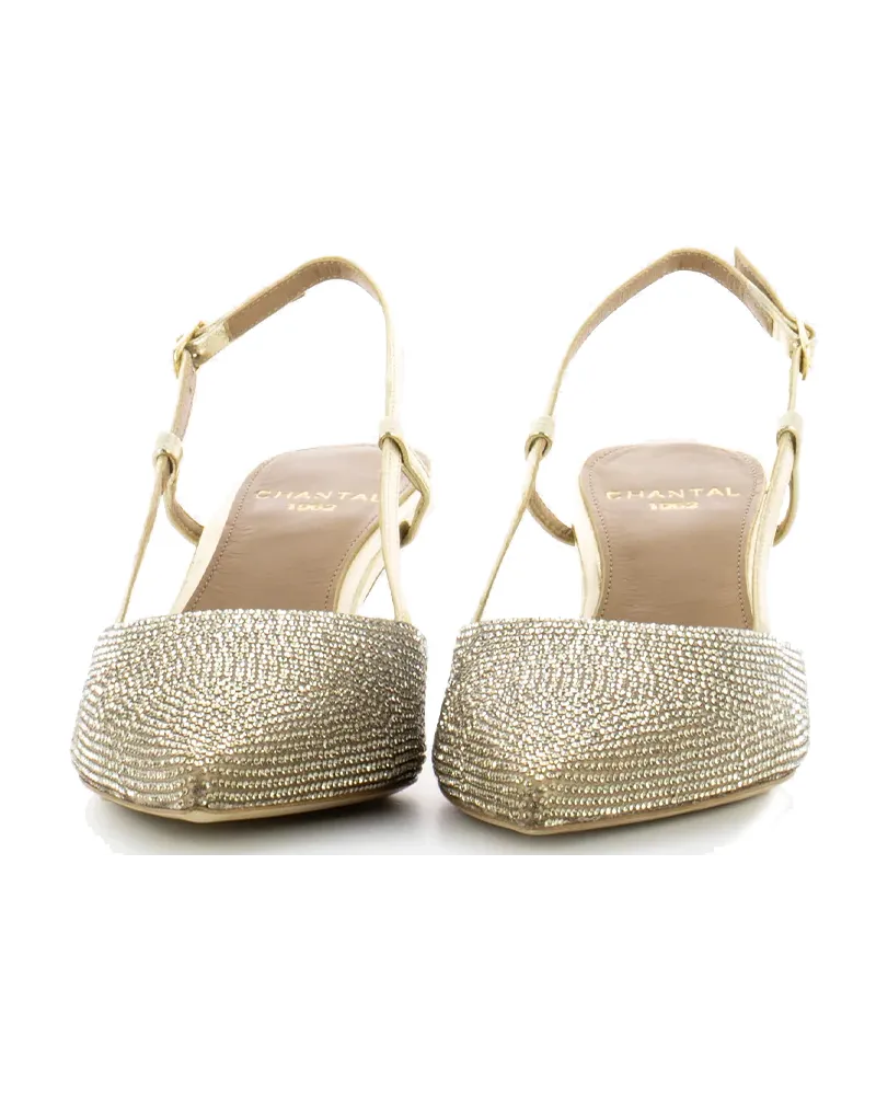 COPIA CHANTAL  2254 ARGENTO  SLINGBACK CON STRASS EN DONNA