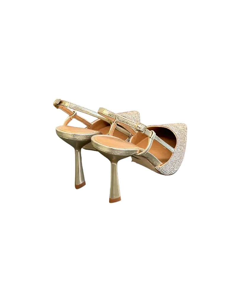 COPIA CHANTAL  2254 PLATIN  SLINGBACK CON STRASS EN DONNA
