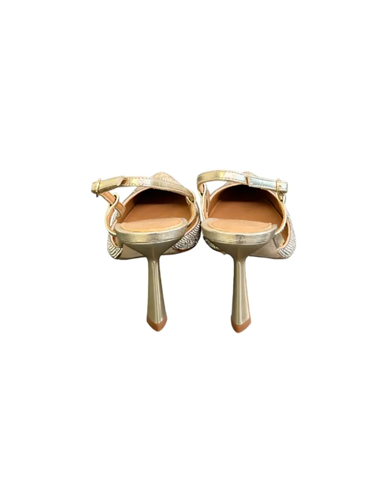COPIA CHANTAL  2254 PLATIN  SLINGBACK CON STRASS EN DONNA
