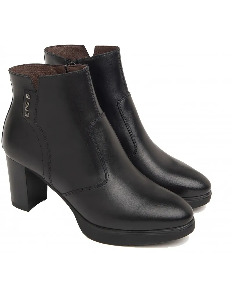 COPIA NERO GIARDINI  410952 NERO  TRONCHETTI DONNA EN PELLE