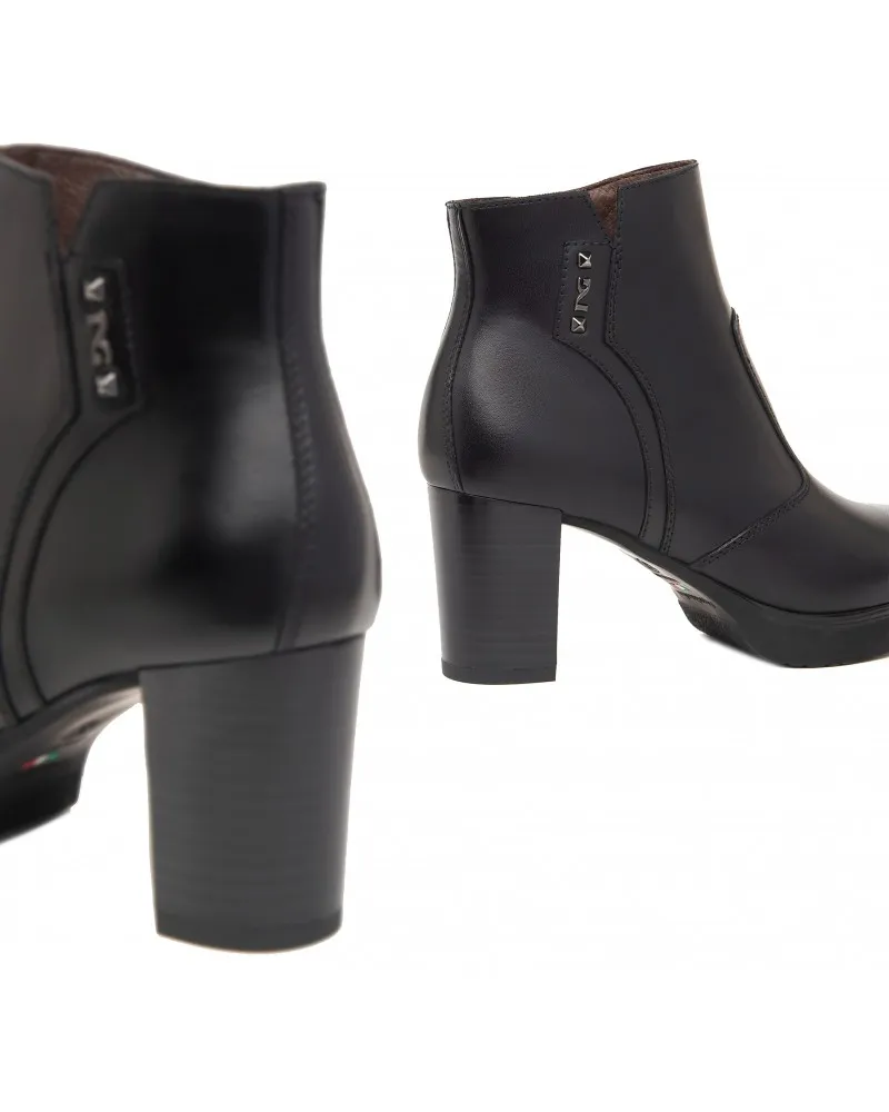 COPIA NERO GIARDINI  410952 NERO  TRONCHETTI DONNA EN PELLE