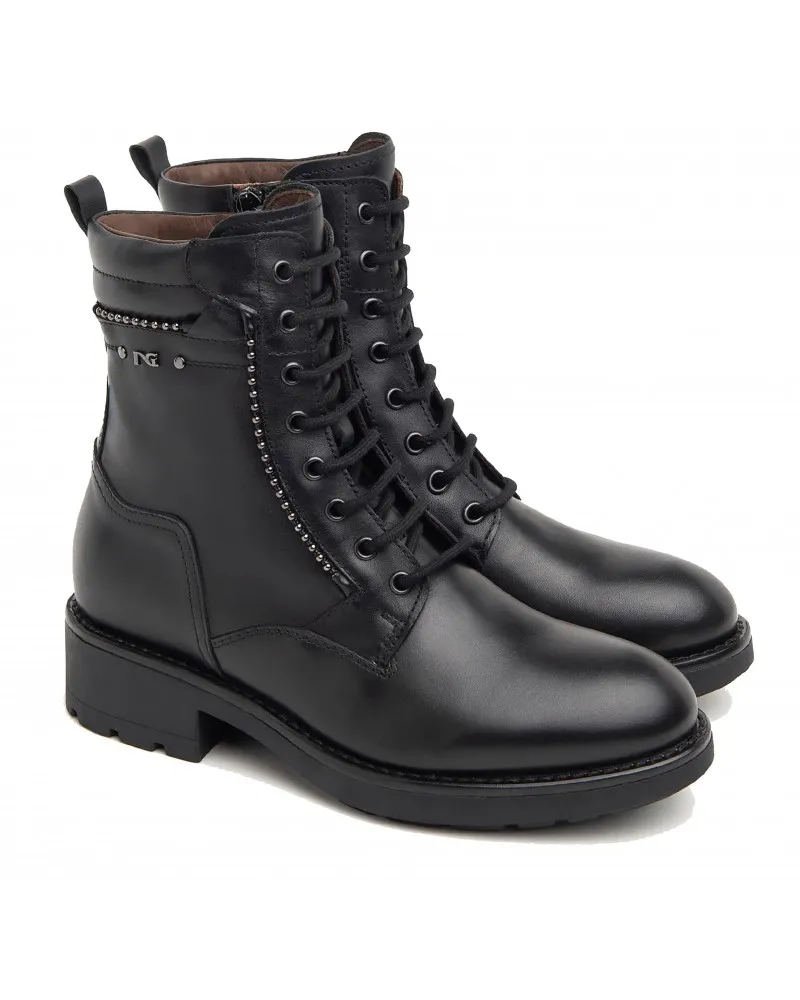 COPIA NERO GIARDINI  411832 NERO  ANFIBI DONNA EN PELLE