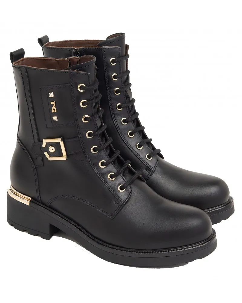 COPIA NERO GIARDINI  411871 NERO  ANFIBI DONNA EN PELLE