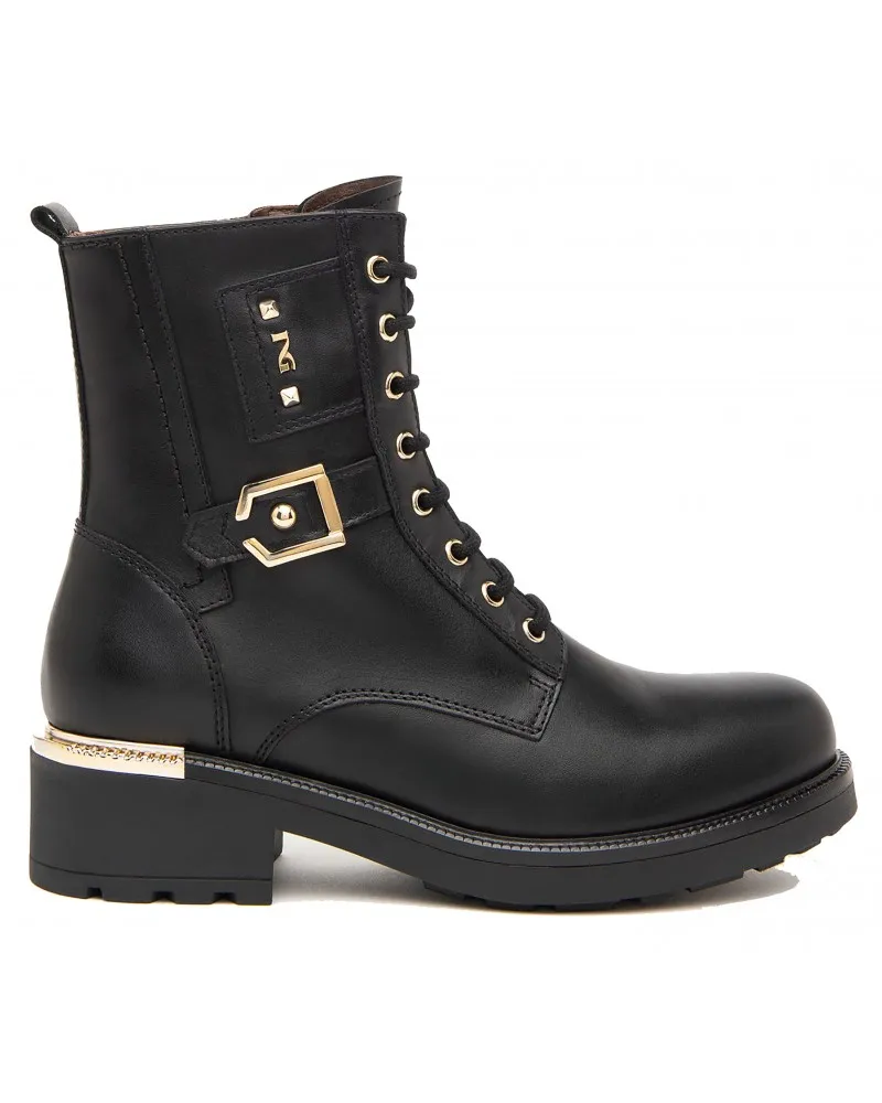 COPIA NERO GIARDINI  411871 NERO  ANFIBI DONNA EN PELLE