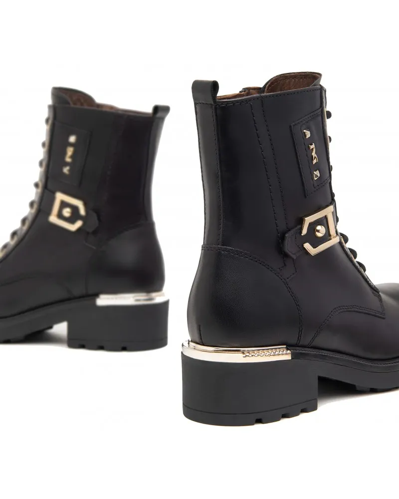 COPIA NERO GIARDINI  411871 NERO  ANFIBI DONNA EN PELLE