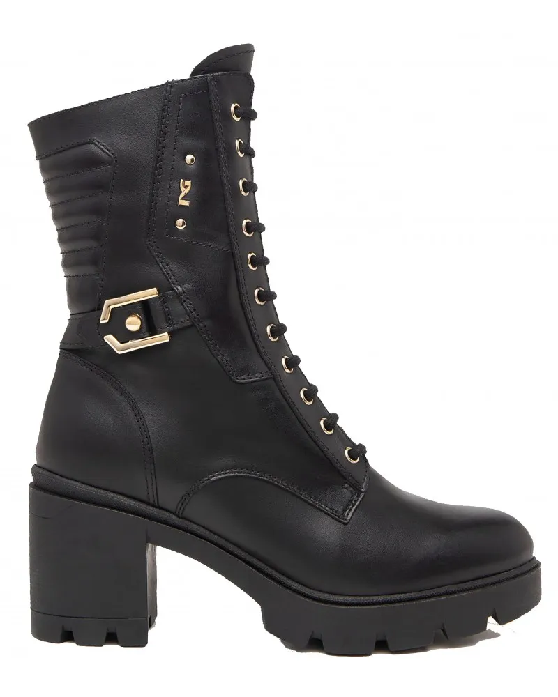 COPIA NERO GIARDINI  411881 NERO  ANFIBI DONNA EN PELLE