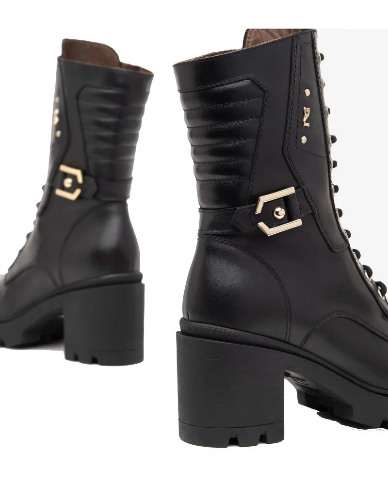 COPIA NERO GIARDINI  411881 NERO  ANFIBI DONNA EN PELLE