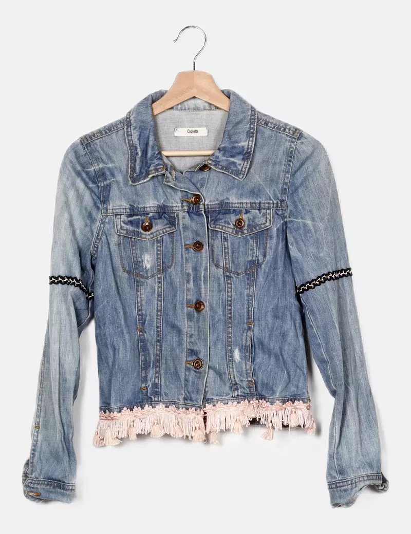 Coquetta Chaqueta denim azul