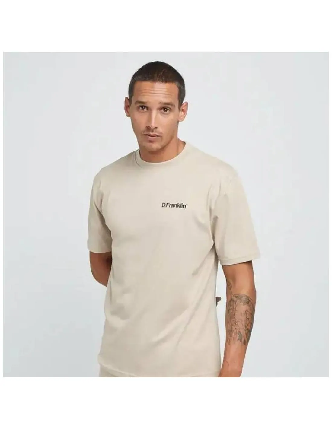 D. FRANKLIN  CAMISETA DF BASIC BEIGE