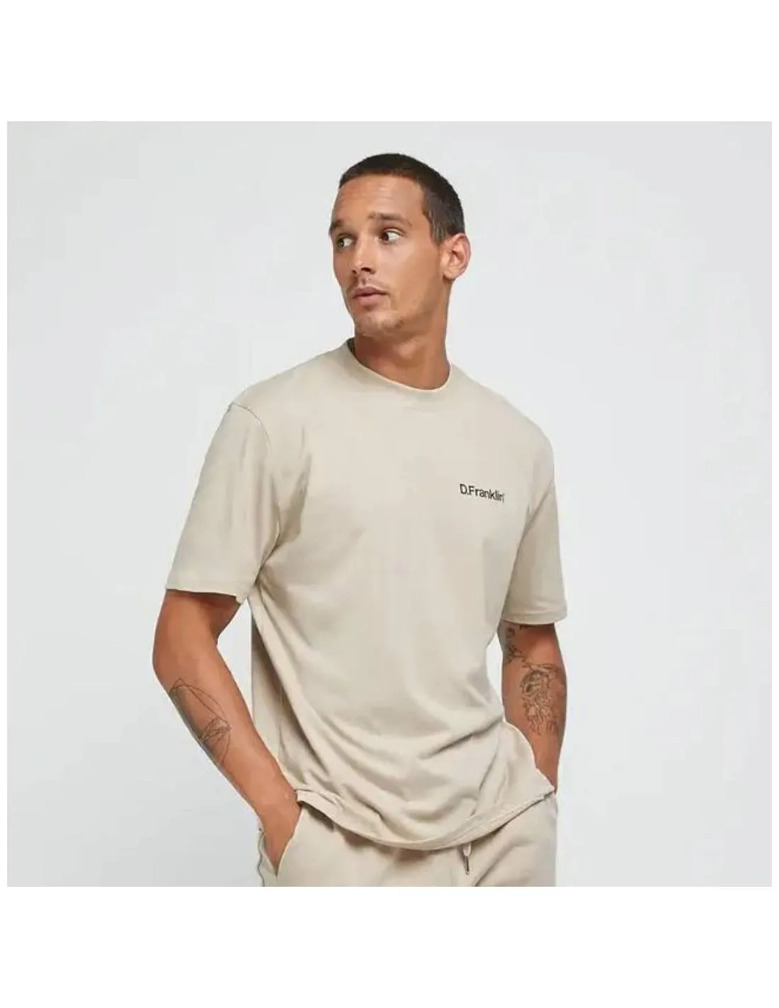 D. FRANKLIN  CAMISETA DF BASIC BEIGE