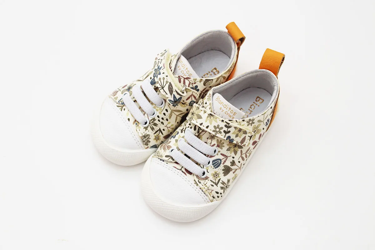 Deportivos estampado beige Ariel Blanditos by crios niña