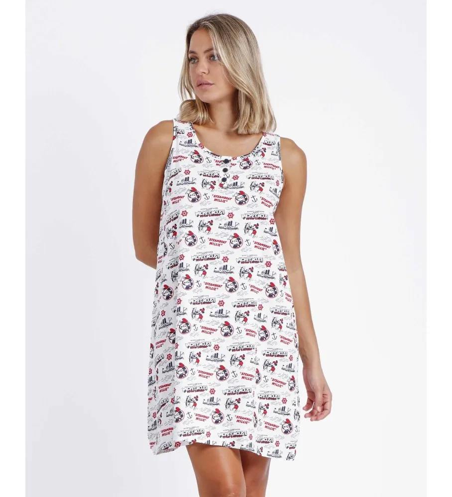 DISNEY CAMISOLA STEAMBOAT WILLIE BLANCO