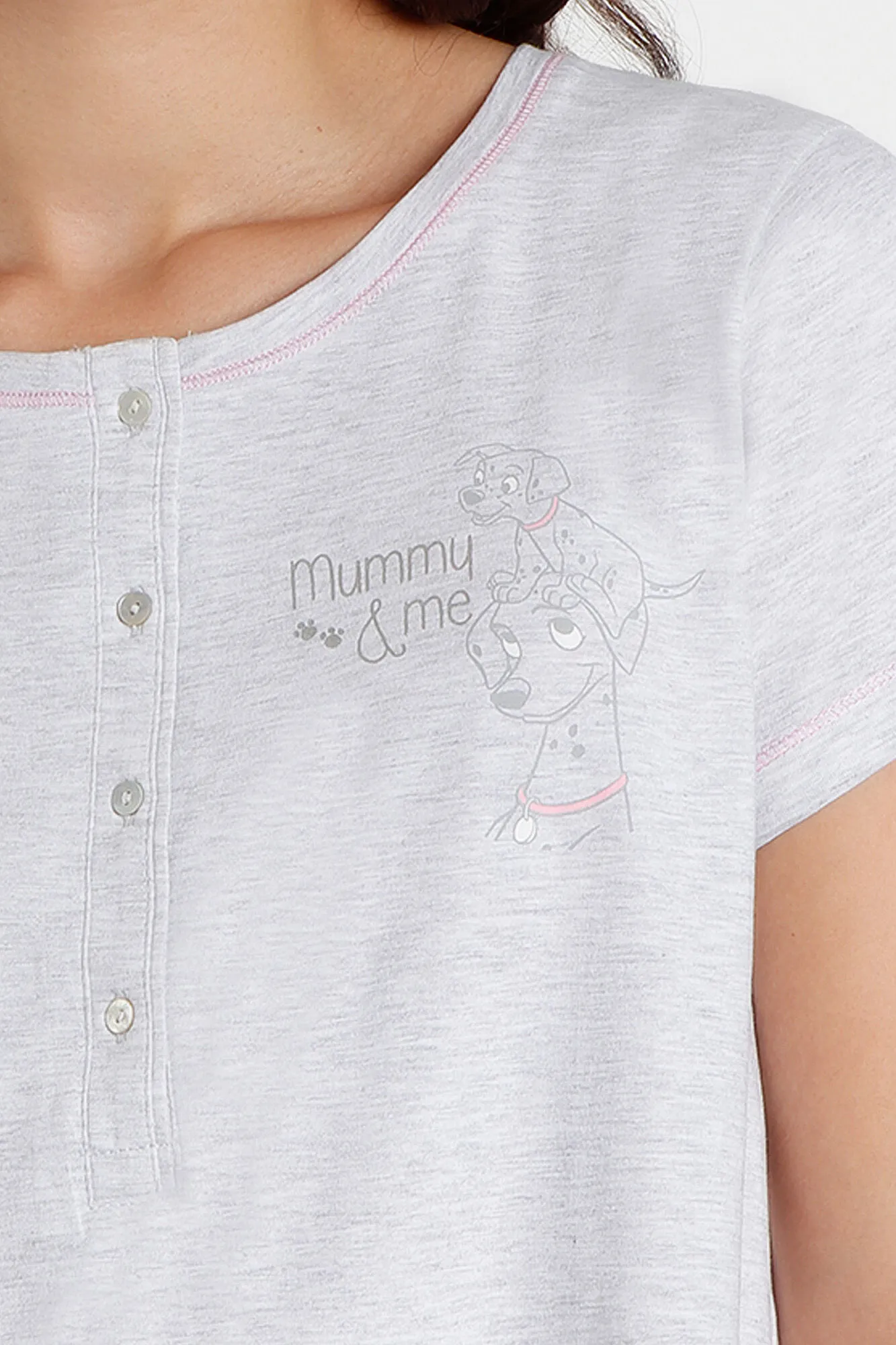DISNEY Pijama Palazzo Manga Corta Maternity Dalmatas para Mujer
