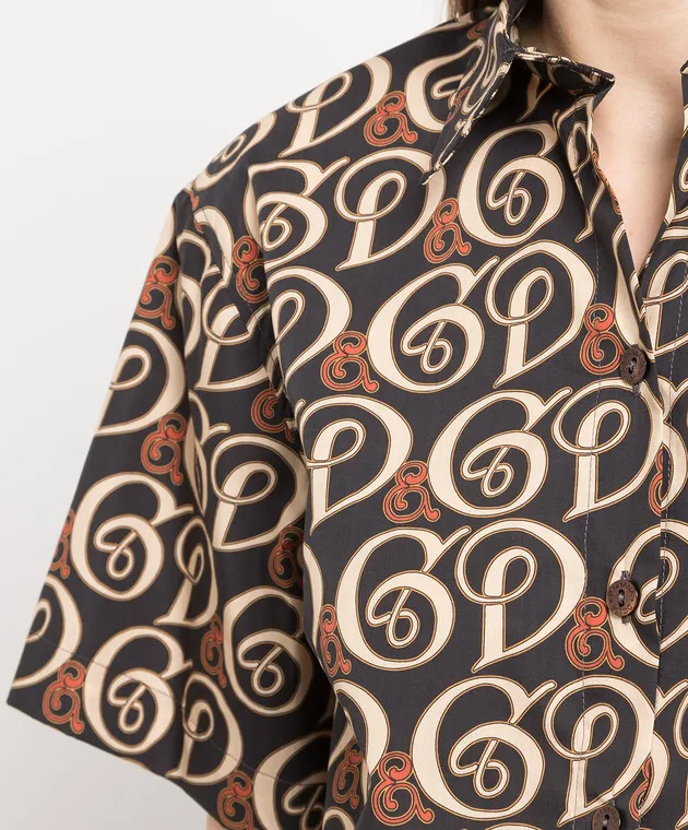 Dolce&Gabbana Black shirt with monogram print